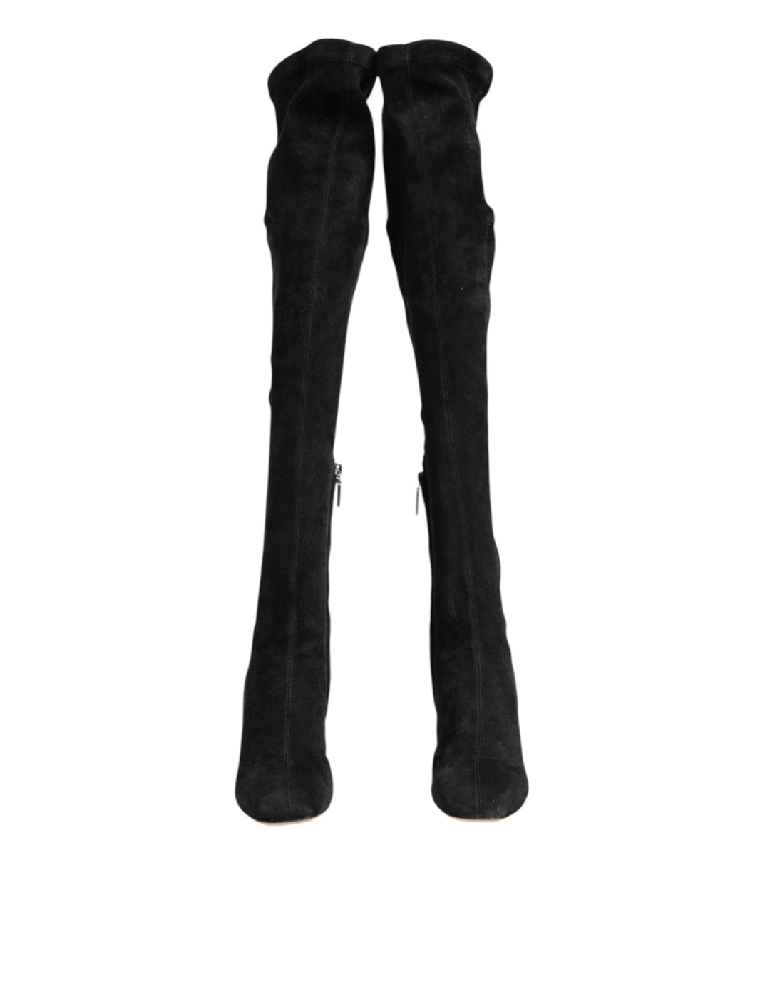Women’s Dolce & Gabbana Black Suede Leather Knee High Boots Shoes