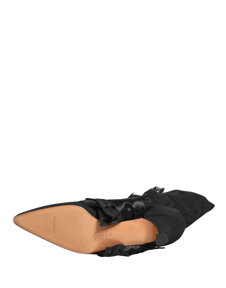 Women’s Dolce &amp; Gabbana Black Suede Mid Calf Boots Shoes