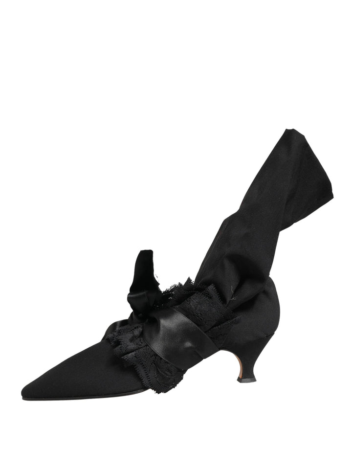 Women’s Dolce &amp; Gabbana Black Suede Mid Calf Boots Shoes