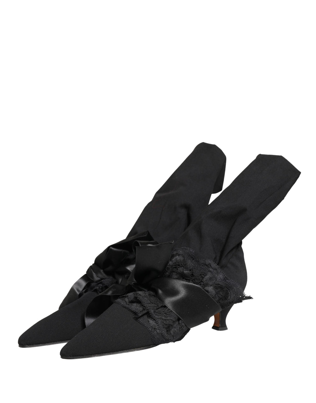 Women’s Dolce &amp; Gabbana Black Suede Mid Calf Boots Shoes
