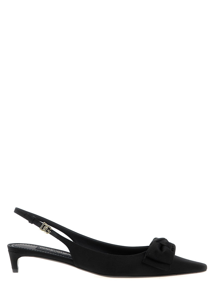 Women’s Dolce &amp; Gabbana Black Viscose Mid Heel Pumps