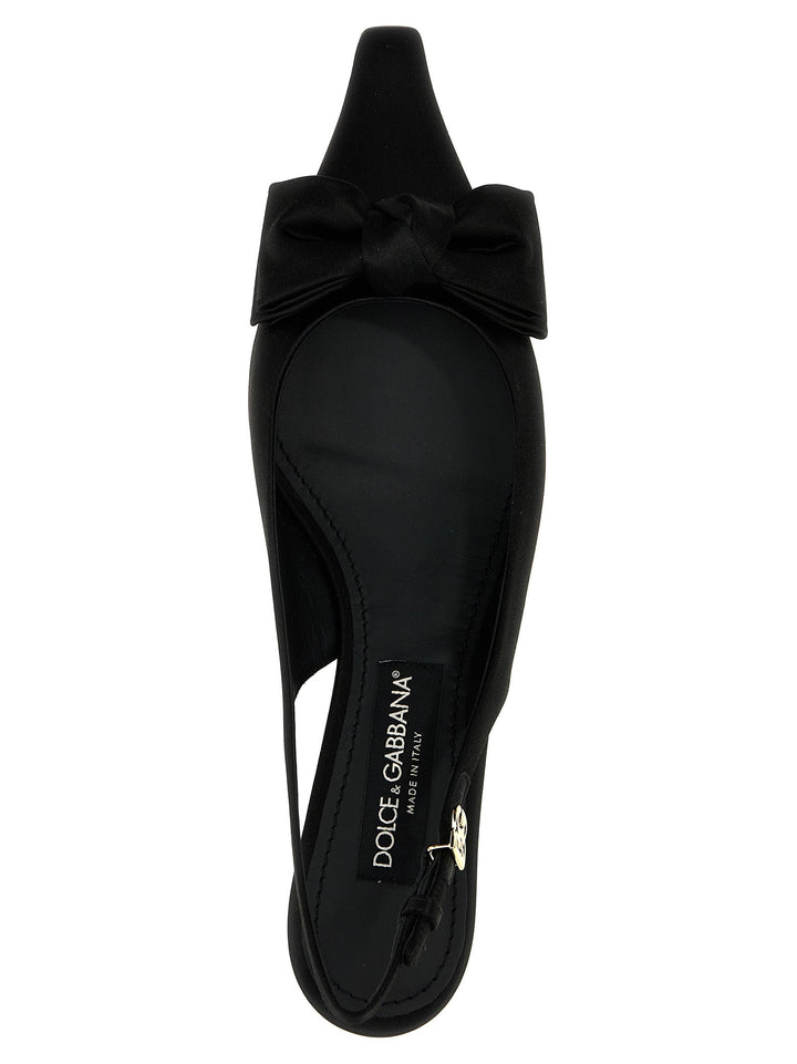 Women’s Dolce &amp; Gabbana Black Viscose Mid Heel Pumps