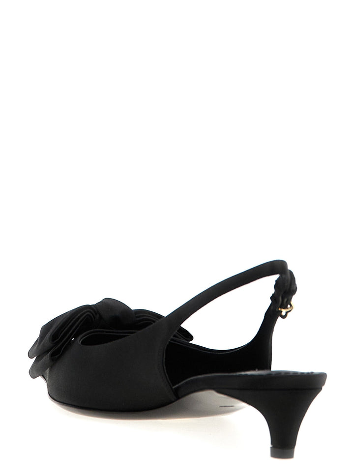 Women’s Dolce &amp; Gabbana Black Viscose Mid Heel Pumps