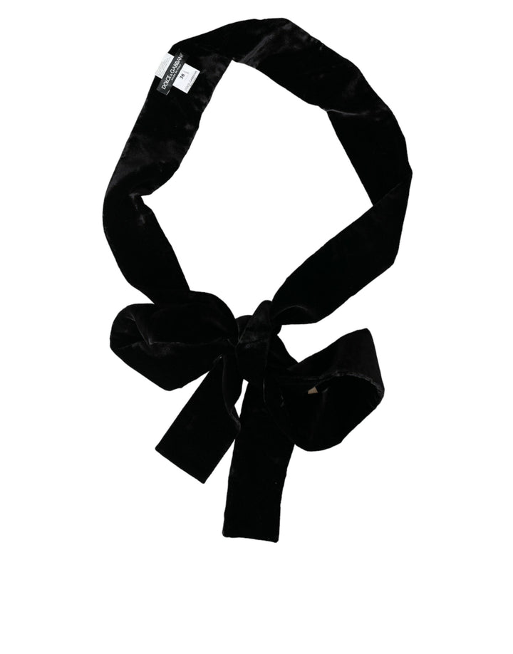 Women’s Dolce &amp; Gabbana Black Viscose Wide Waist Women Belt
