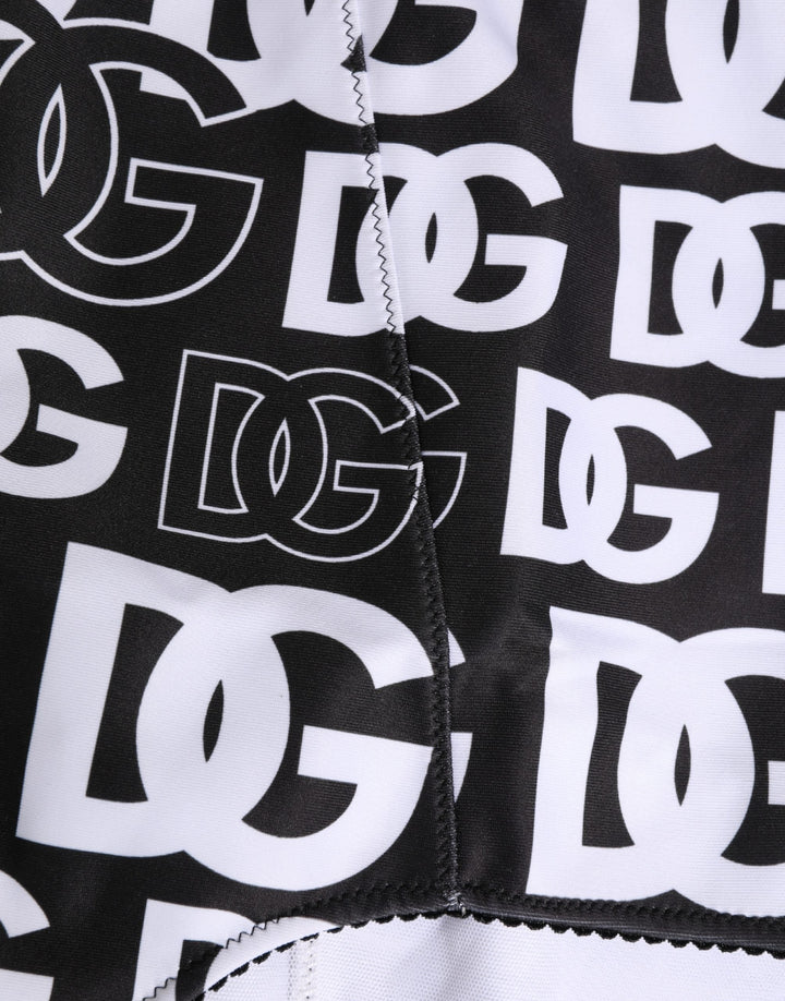 Women’s Dolce &amp; Gabbana Black White Dg Logo Waistband Girdle Underwear