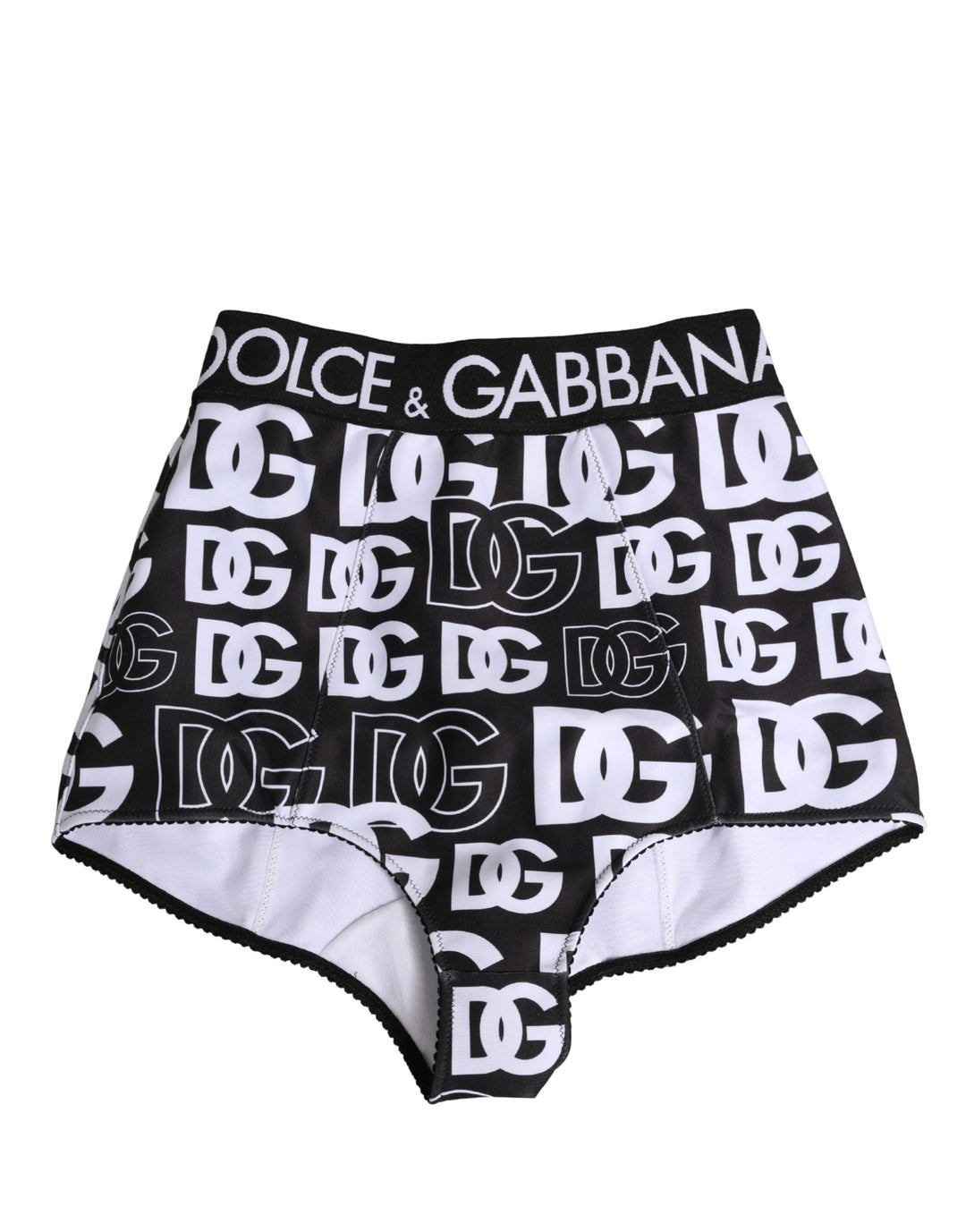 Women’s Dolce &amp; Gabbana Black White Dg Logo Waistband Girdle Underwear
