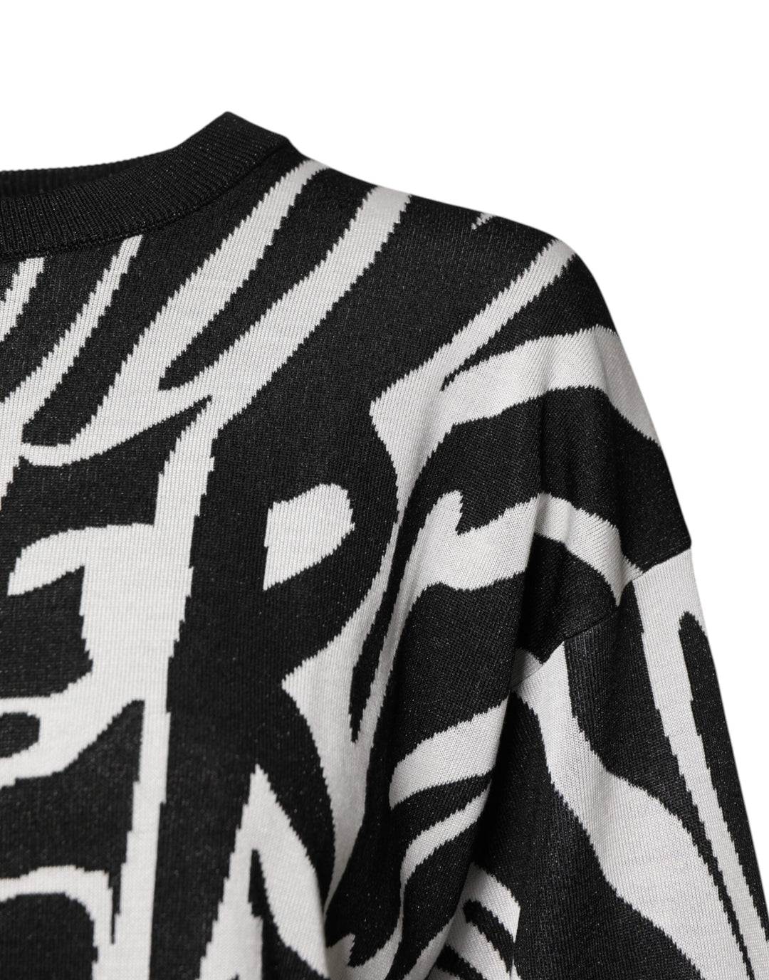 Women’s Dolce &amp; Gabbana Black White Print Women Pullover Sweater