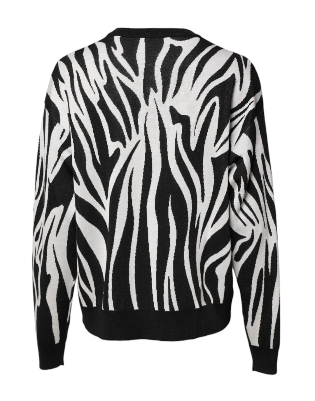 Women’s Dolce &amp; Gabbana Black White Print Women Pullover Sweater