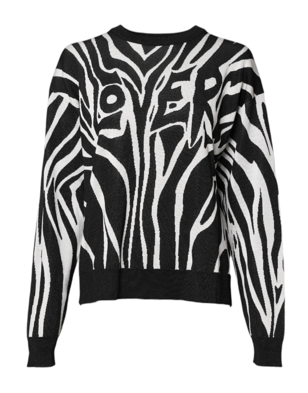 Women’s Dolce & Gabbana Black White Print Women Pullover Sweater
