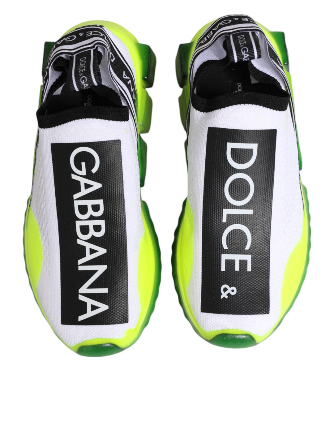 Dolce &amp; Gabbana Black White Slip On Sorrento Sneakers Shoes