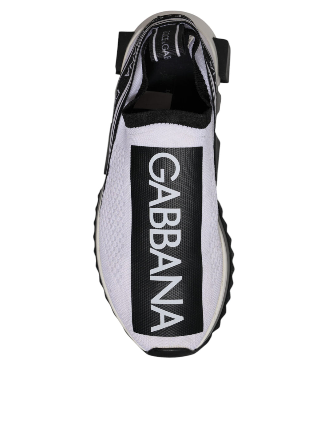 Dolce &amp; Gabbana Black White Slip On Sorrento Sneakers Shoes