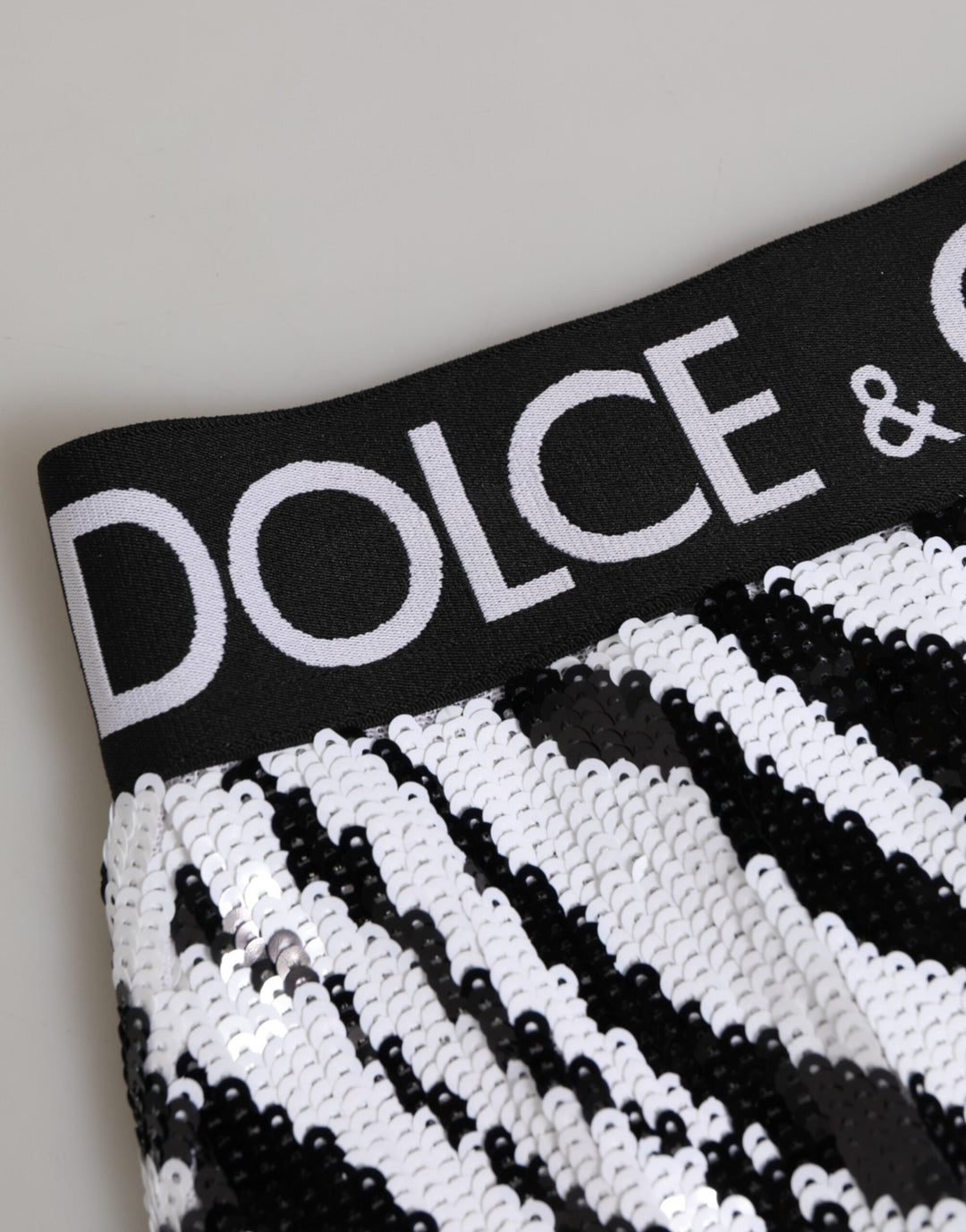 Women’s Dolce &amp; Gabbana Black White Stripes High Waist Panty Underwear