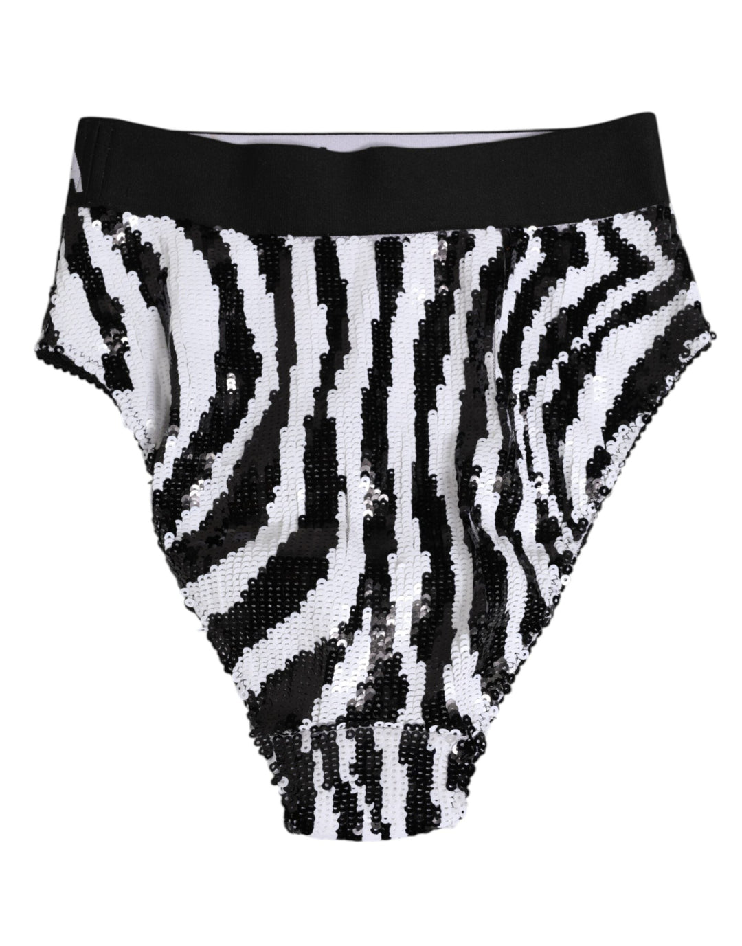 Women’s Dolce &amp; Gabbana Black White Stripes High Waist Panty Underwear