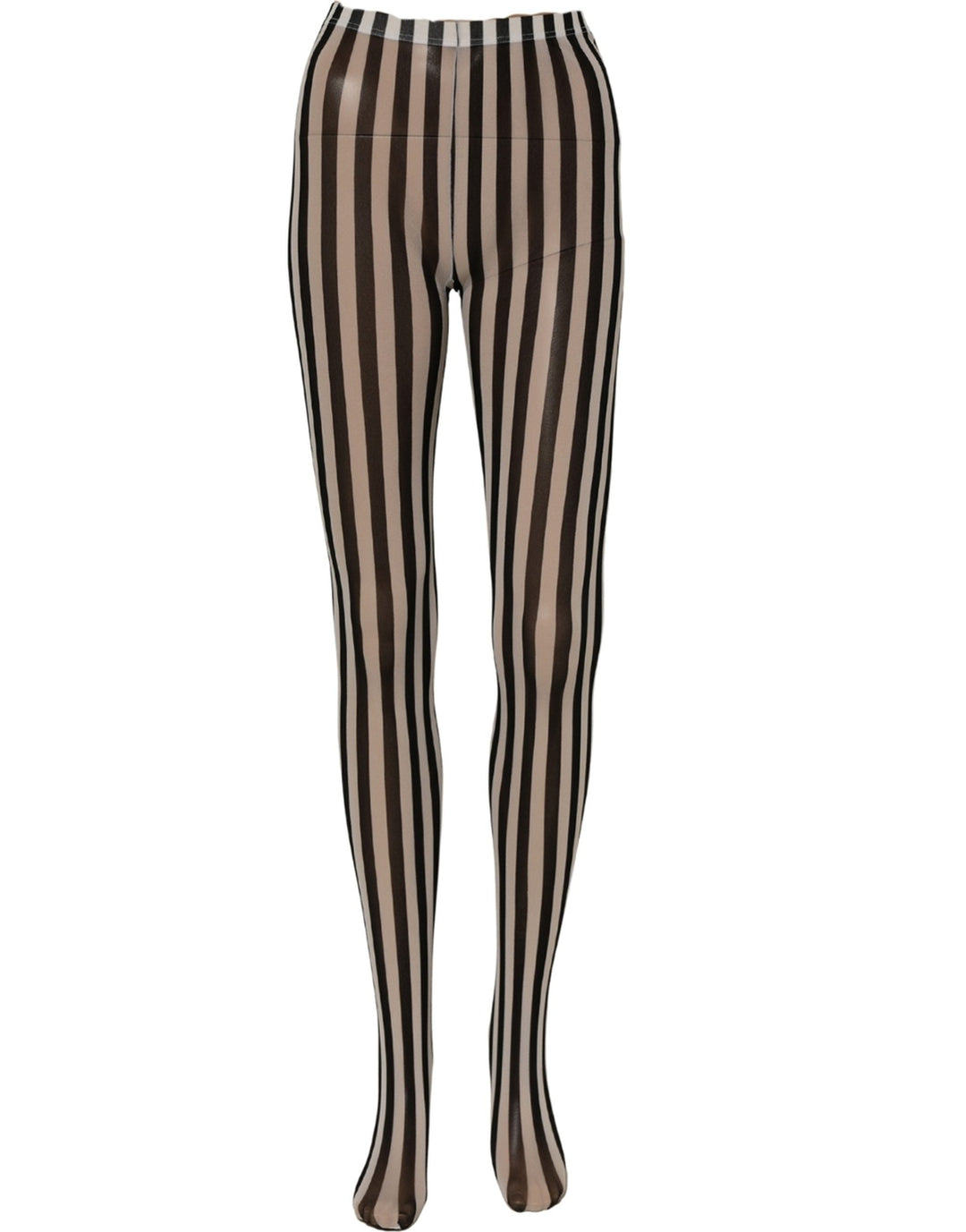 Women’s Dolce &amp; Gabbana Black White Stripes Tights Stocking Pantyhose Socks