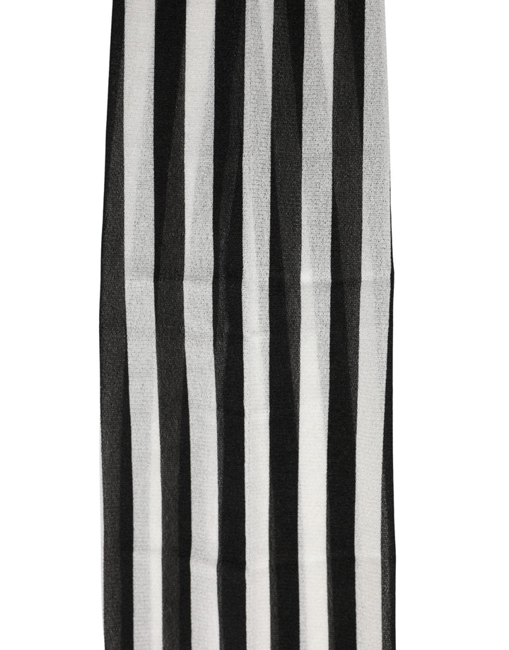 Women’s Dolce &amp; Gabbana Black White Stripes Tights Stocking Pantyhose Socks