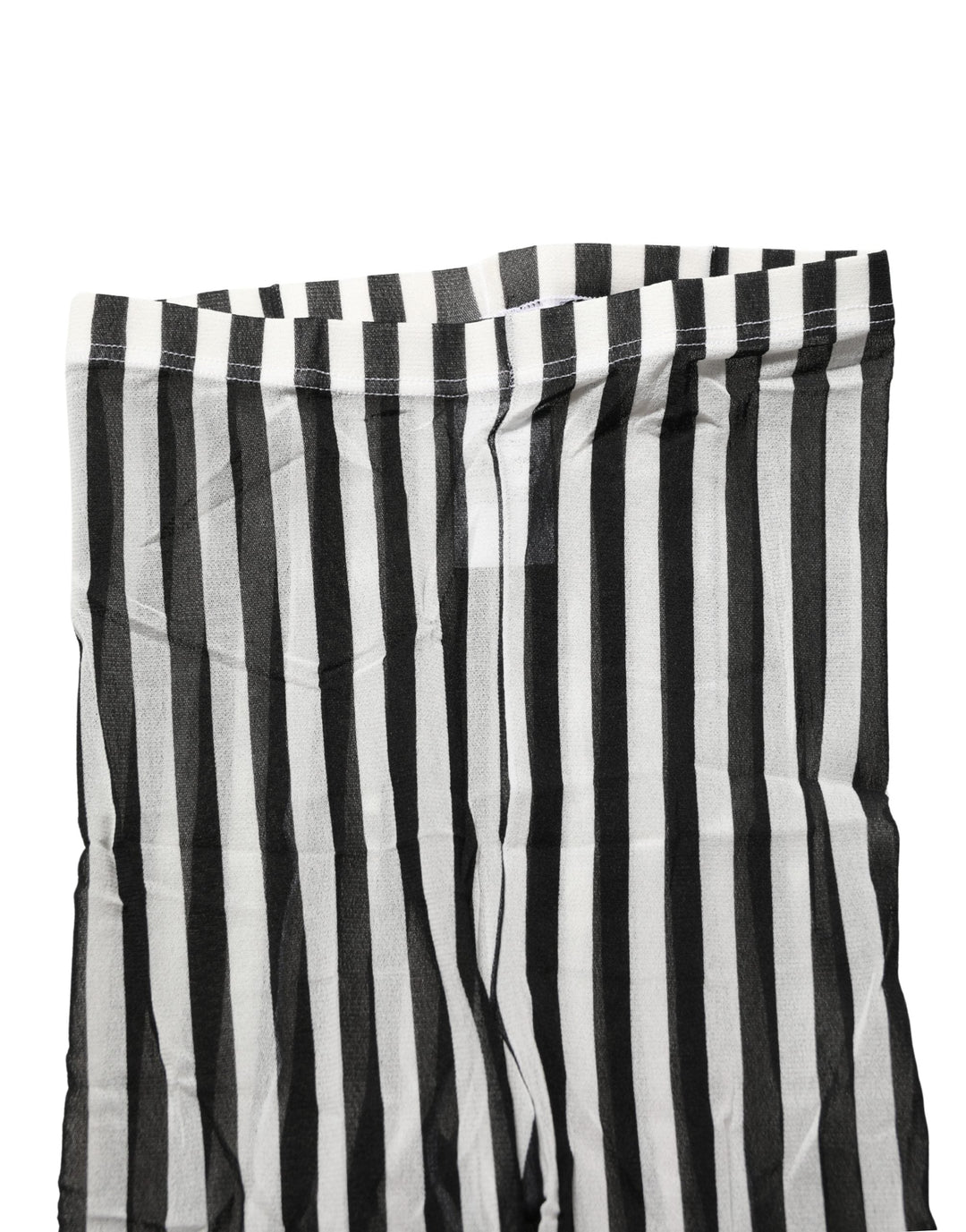 Women’s Dolce &amp; Gabbana Black White Stripes Tights Stocking Pantyhose Socks