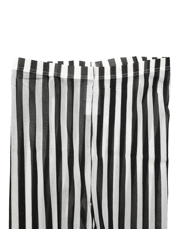 Women’s Dolce &amp; Gabbana Black White Stripes Tights Stocking Pantyhose Socks