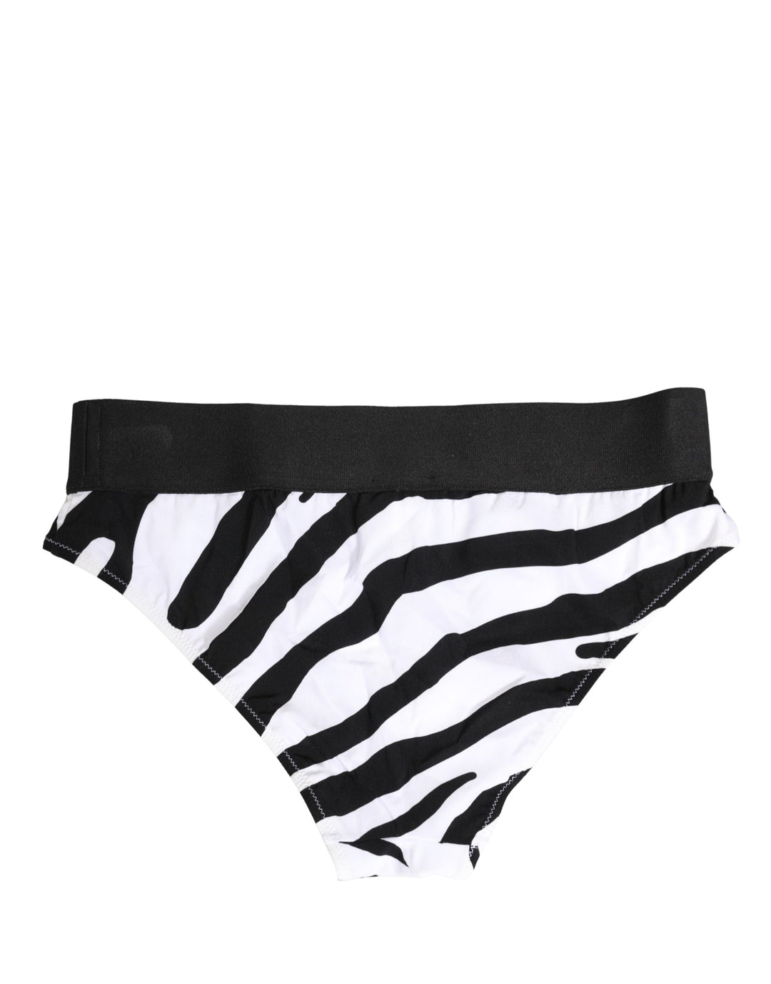 Women’s Dolce &amp; Gabbana Black White Zebra Print Brief Panty Underwear