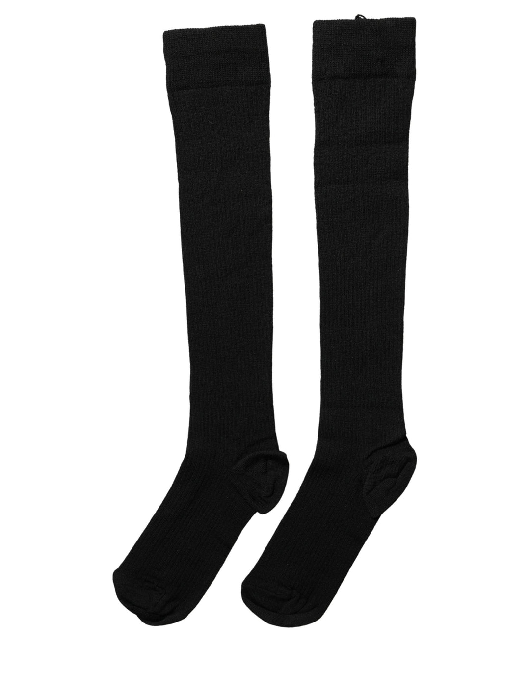 Women’s Dolce &amp; Gabbana Black Wool Knit Calf Long Women Accessory Socks