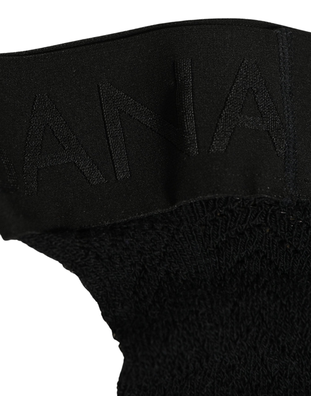 Women’s Dolce &amp; Gabbana Black Wool Logo Calf Long Women Accessory Socks