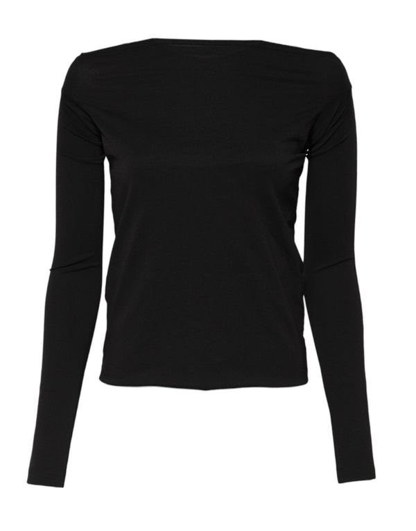 Women’s Dolce & Gabbana Black Wool Shrug Crew Neck Pullover Sweater