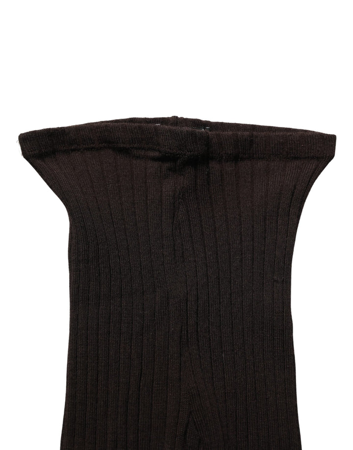 Dolce &amp; Gabbana Black Wool Tights Stocking Pantyhose One Size Socks