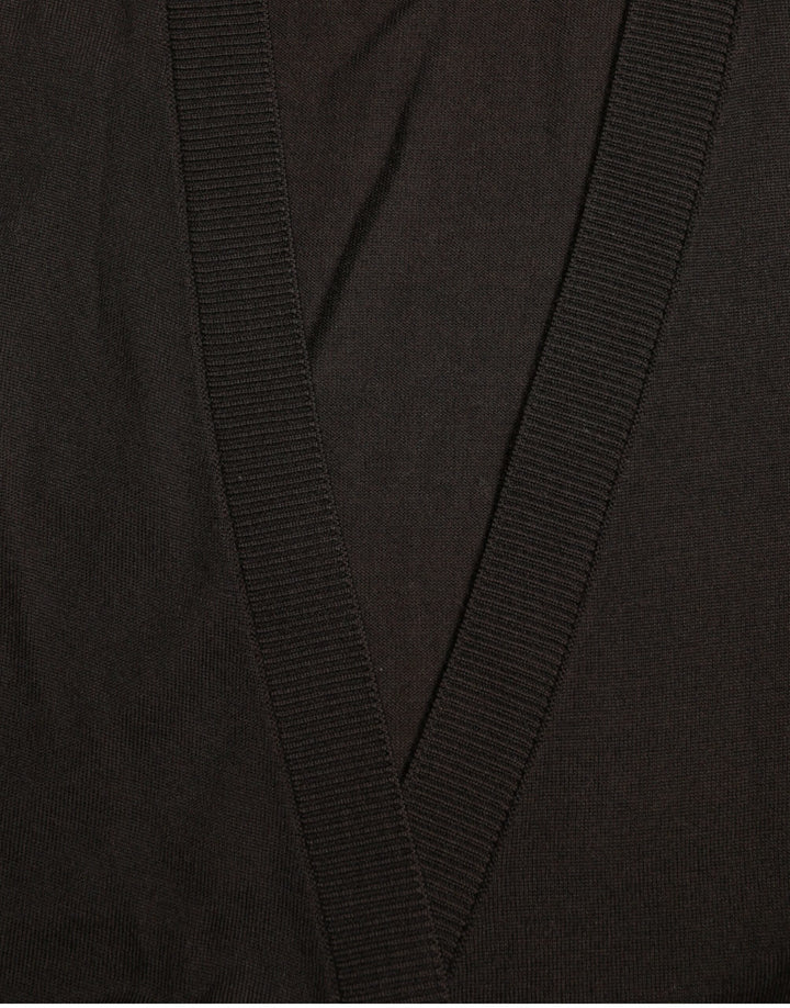 Women’s Dolce &amp; Gabbana Black Wool V-neck Crossed Cardigan Sweater