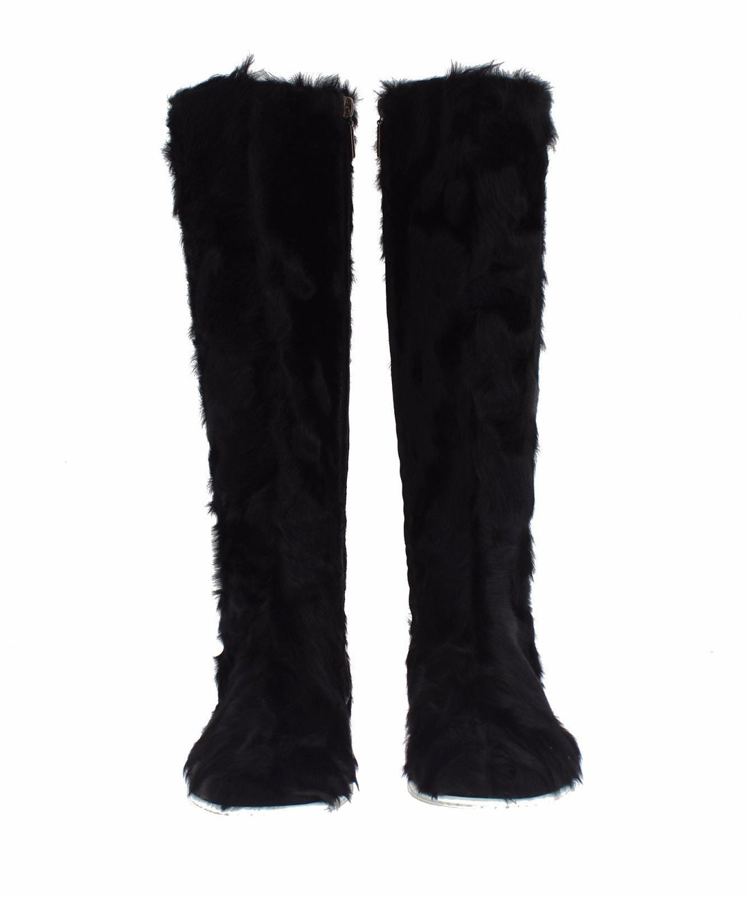 Women’s Dolce &amp; Gabbana Black Xiangao Lamb Fur Leather Boots