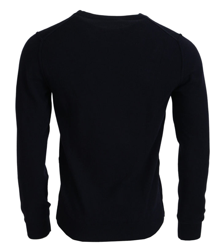 Women’s Dolce &amp; Gabbana Blue Cashmere Iit Print Pullover Sweater
