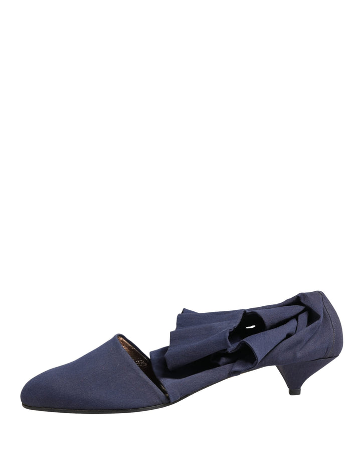 Women’s Dolce &amp; Gabbana Blue Cotton Ankle Boots Shoes