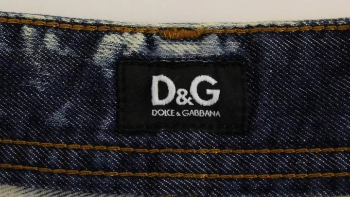 Women’s Dolce &amp; Gabbana Blue D&amp;g Cotton Washed Jeans Denim Shorts