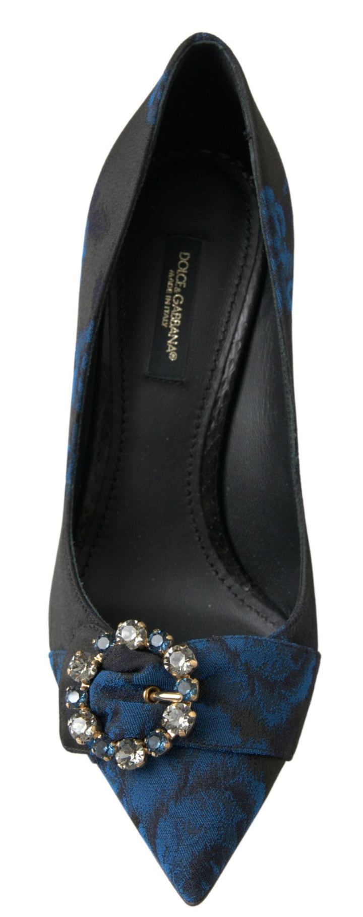 Women’s Dolce &amp; Gabbana Blue Floral Ayers Crystal Pumps Shoes