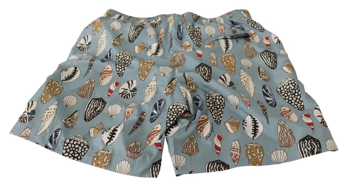 Women’s Dolce &amp; Gabbana Blue Seashell Beachwear Swimwear Shorts