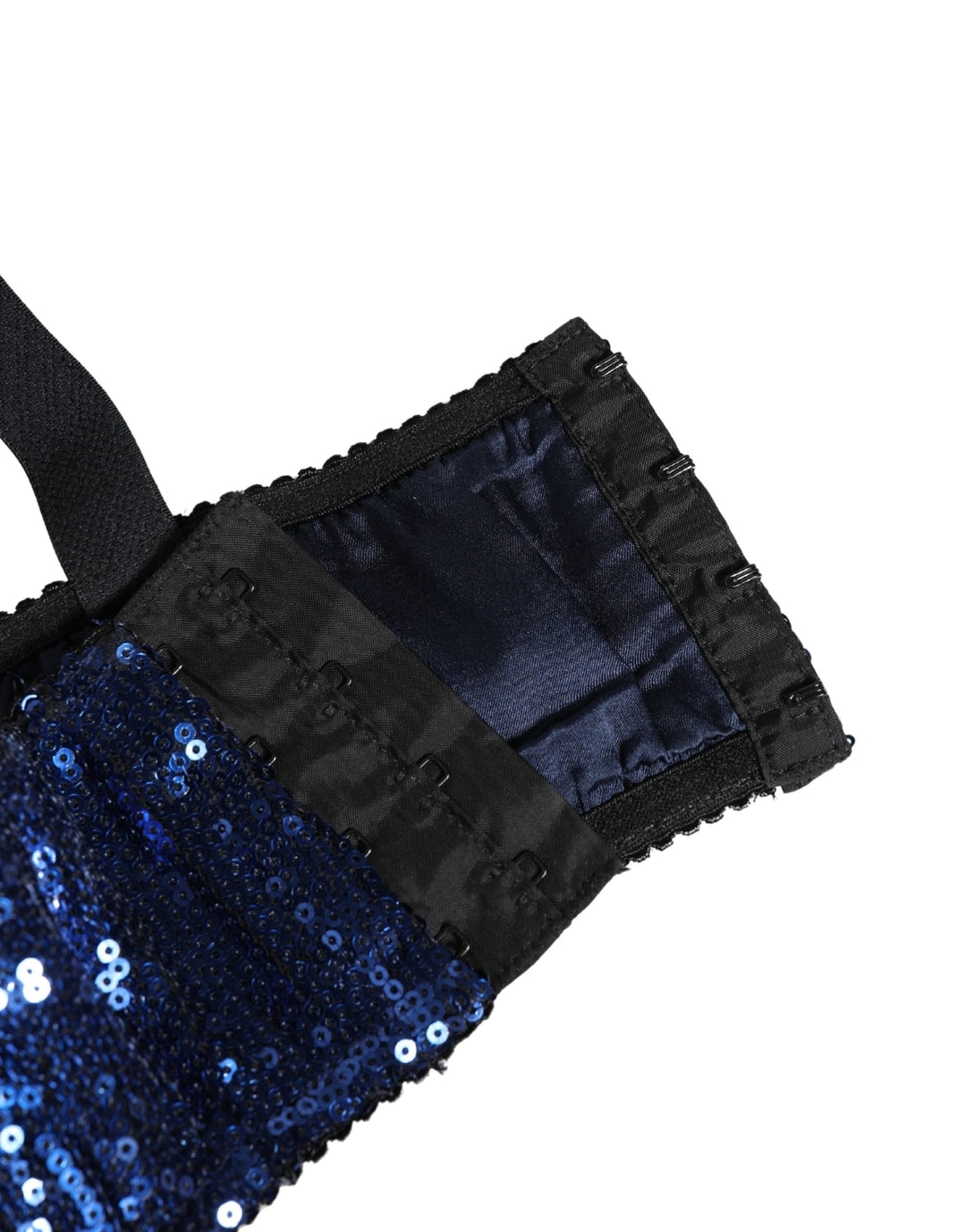 Women’s Dolce &amp; Gabbana Blue Sequined Nyon Balconnet Bra Underwear