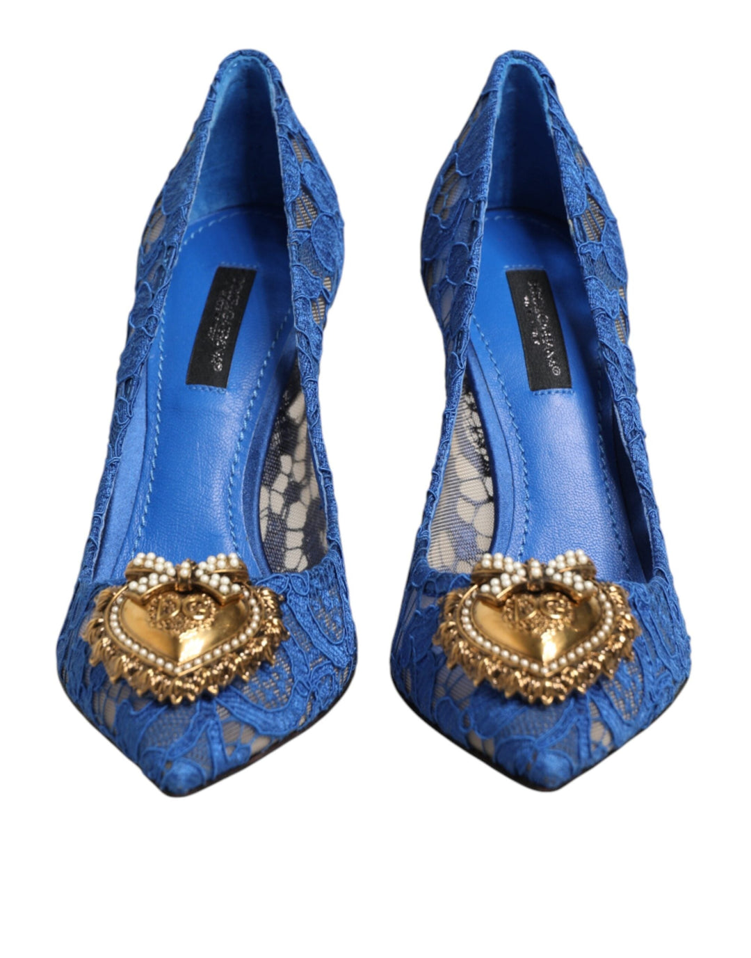 Women’s Dolce &amp; Gabbana Blue Taormina Lace Devotion Pumps Shoes