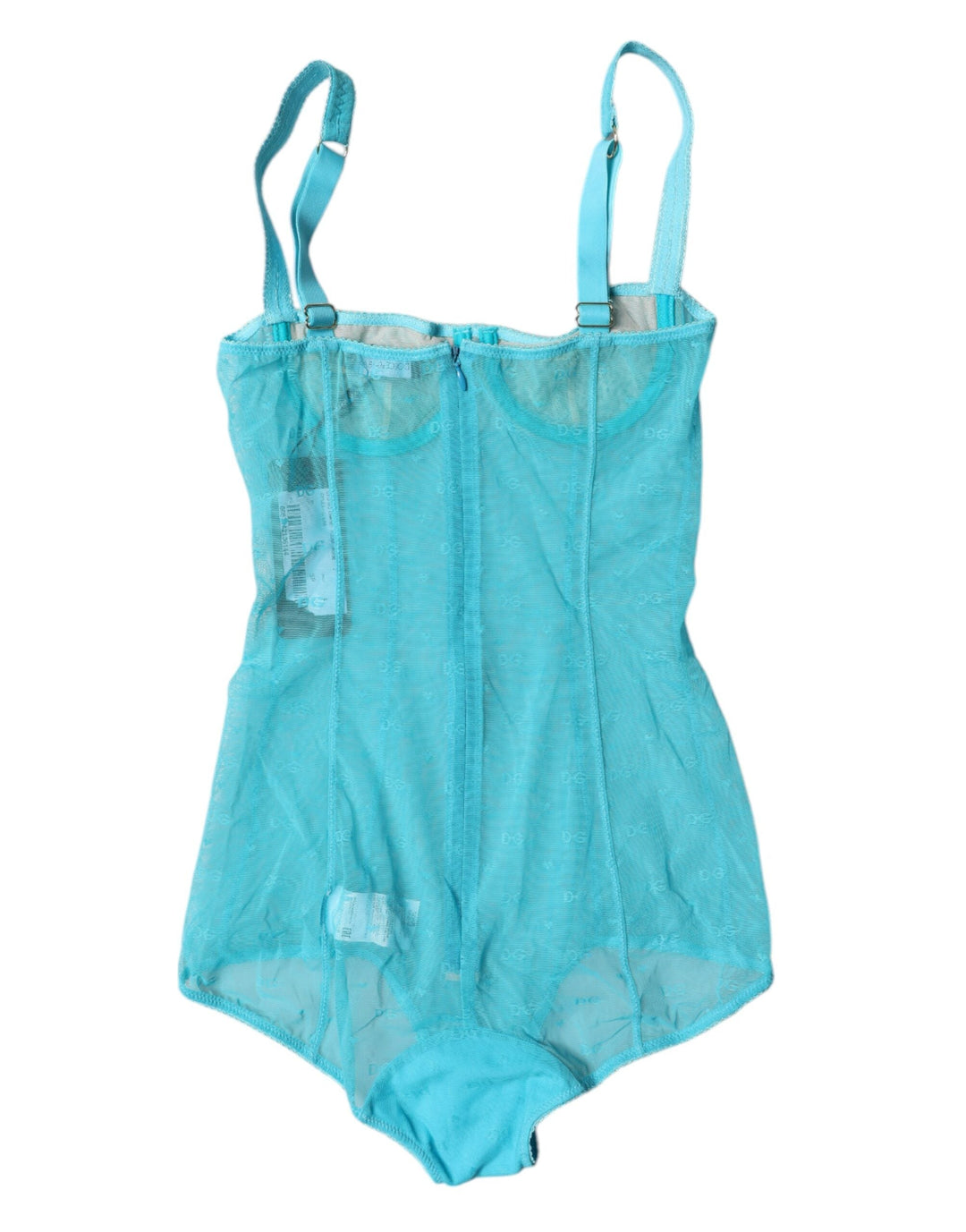 Women’s Dolce &amp; Gabbana Blue Tulle Balconette Bra Bodysuit Underwear