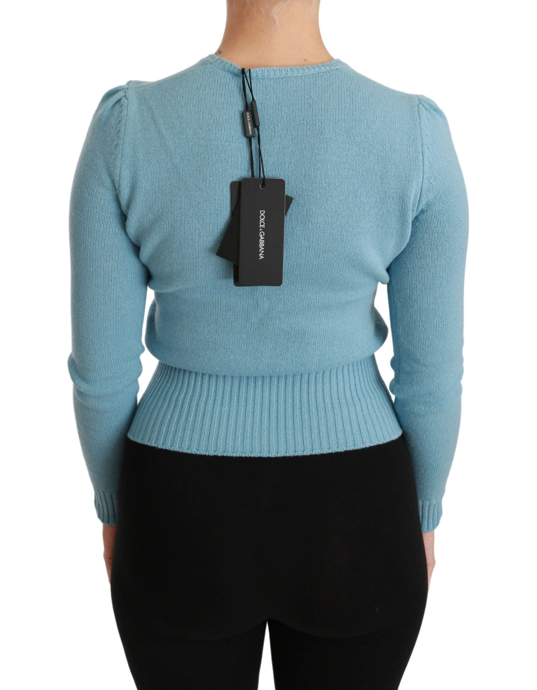 Women’s Dolce &amp; Gabbana Blue Wool Queen Heart Pullover Sweater