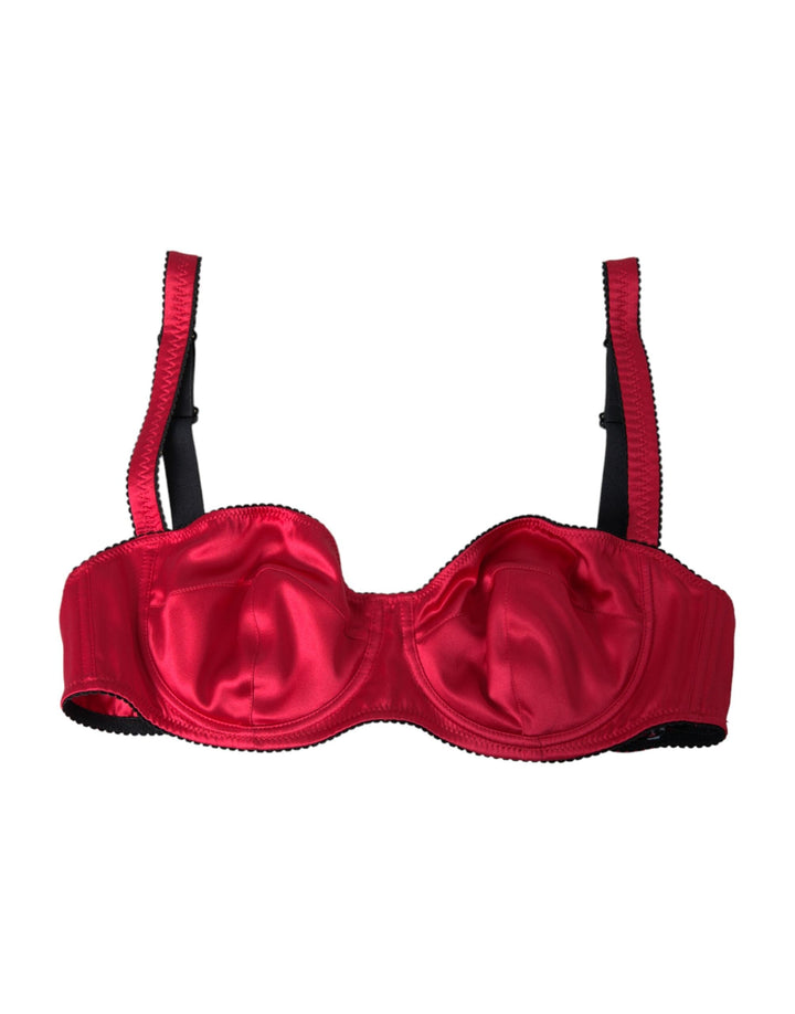 Women’s Dolce &amp; Gabbana Bordeaux Silk Stretch Balconcino Bra Underwear