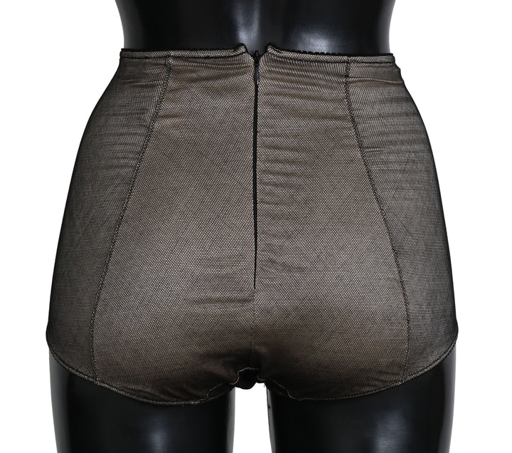 Women’s Dolce &amp; Gabbana Bottoms Underwear Beige with Black Net