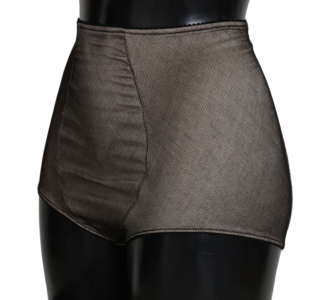 Women’s Dolce &amp; Gabbana Bottoms Underwear Beige with Black Net