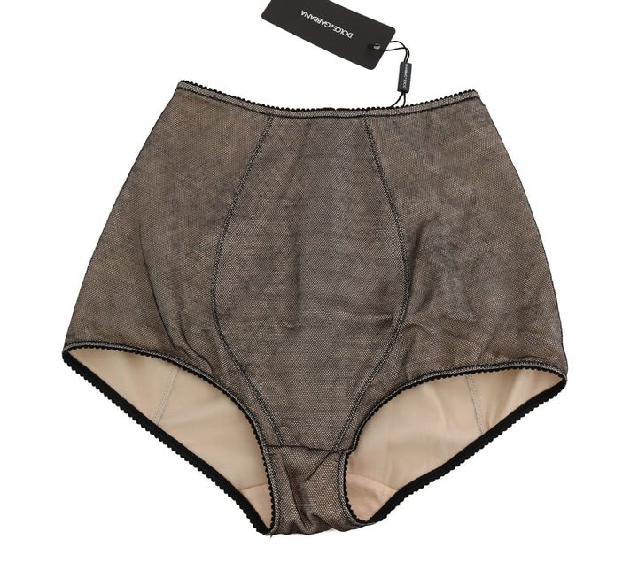 Women’s Dolce &amp; Gabbana Bottoms Underwear Beige with Black Net