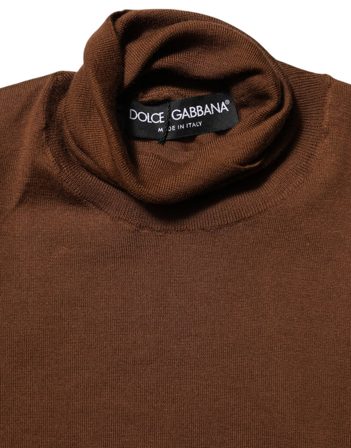 Women’s Dolce &amp; Gabbana Brown Cashmere Turtle Neck Pullover Sweater