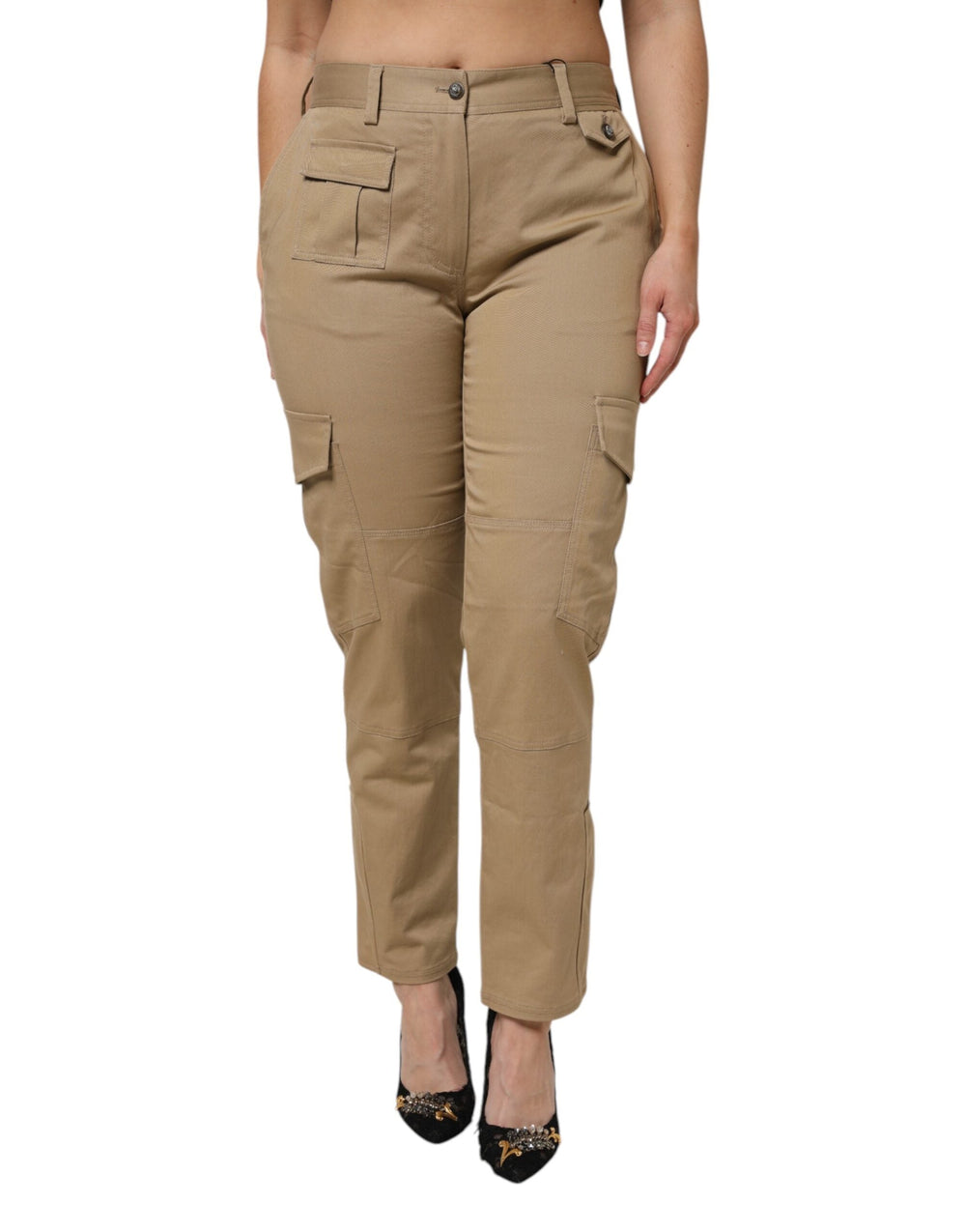 Women’s Dolce & Gabbana Brown Cotton Cargo Tapered Pants
