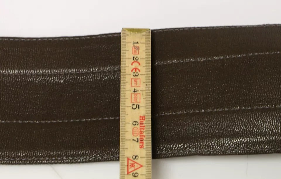 Women’s Dolce &amp; Gabbana Brown D&amp;g Leather Linnen Logo Belt