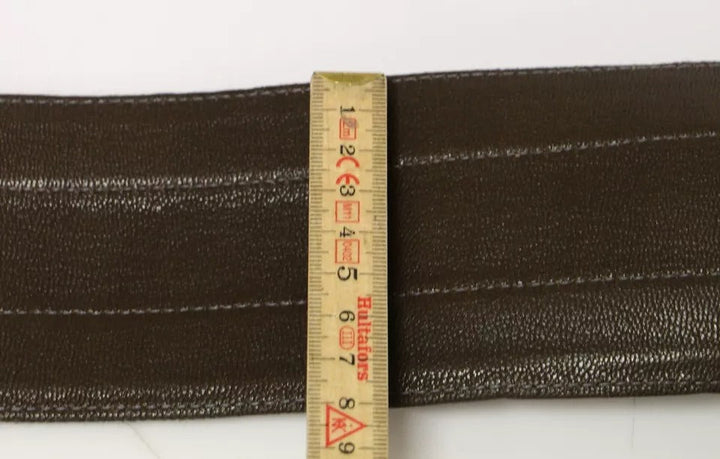 Women’s Dolce &amp; Gabbana Brown D&amp;g Leather Linnen Logo Belt