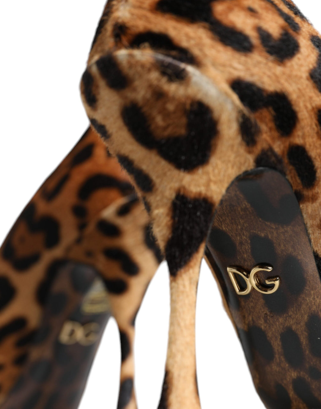 Women’s Dolce &amp; Gabbana Brown Leopard Calf Hair Heels Pumps Shoes