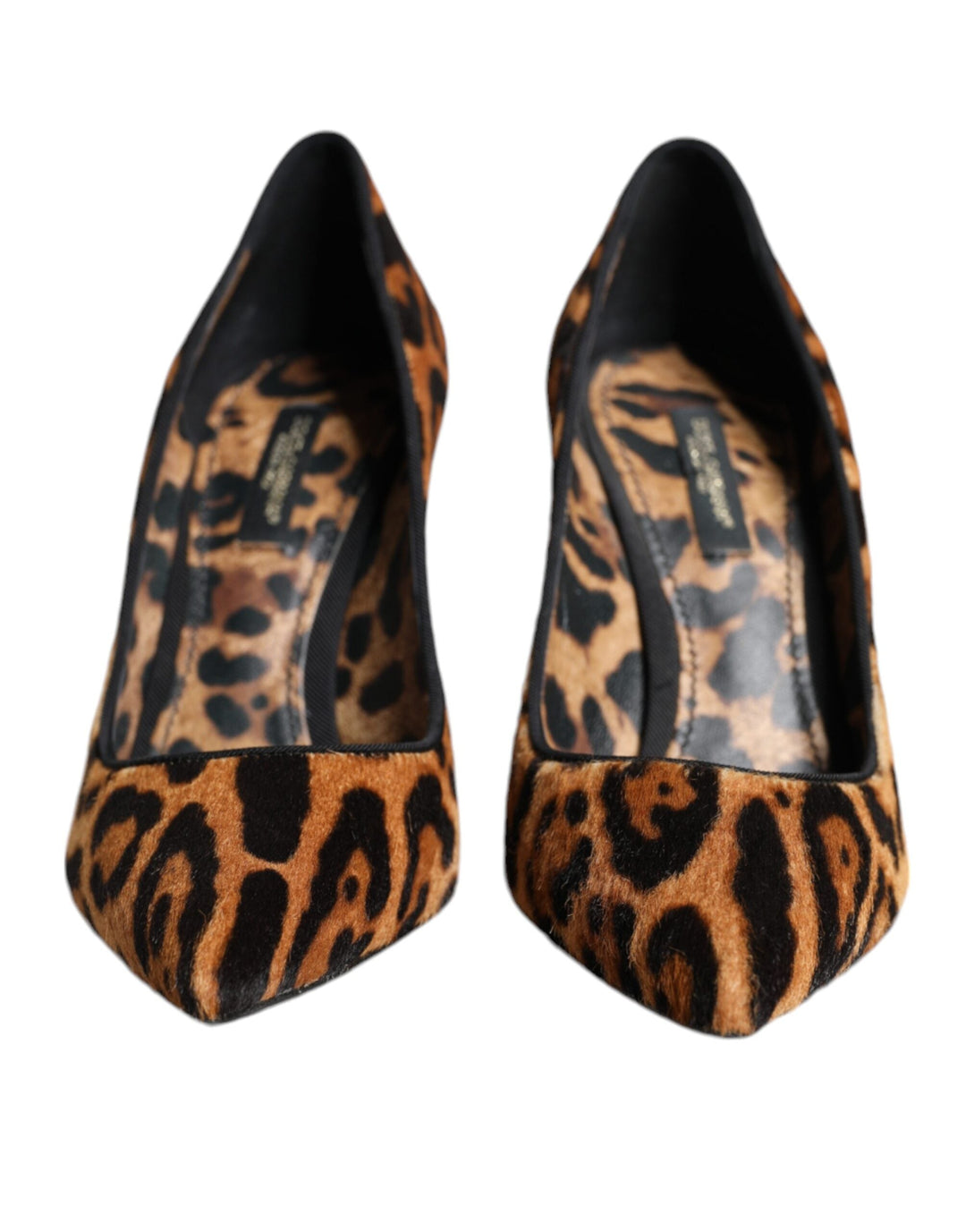 Women’s Dolce & Gabbana Brown Leopard Calf Hair Heels Pumps Shoes