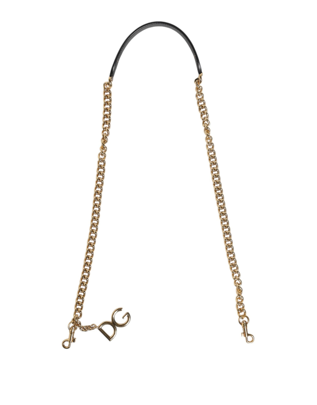 Women’s Dolce &amp; Gabbana Brown Leopard Gold Brass Chain Accessory Shoulder Strap