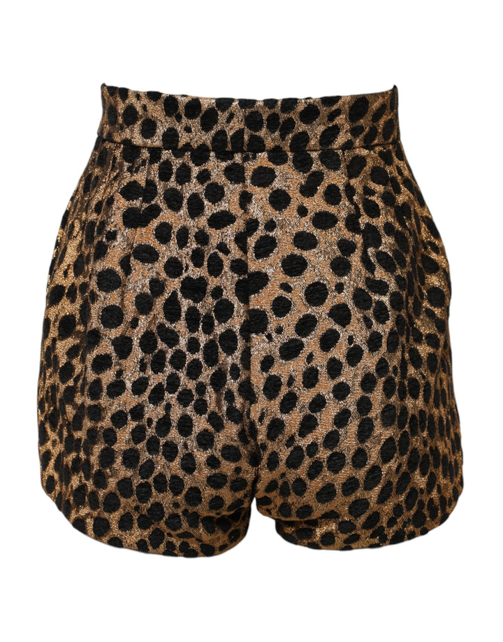 Women’s Dolce &amp; Gabbana Brown Leopard High Waisted Hot Pants Shorts