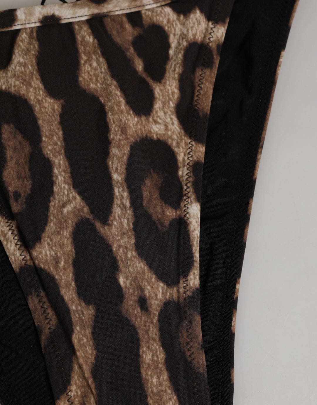 Women’s Dolce &amp; Gabbana Brown Leopard Triangle Tanga Panty Underwear